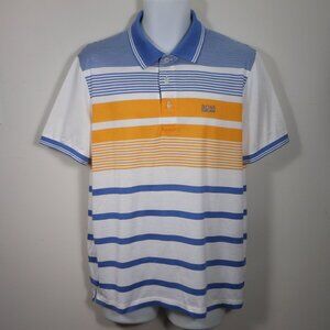 Hugo Boss colorful striped cotton polo shirt